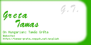greta tamas business card