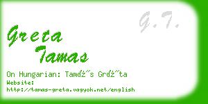 greta tamas business card